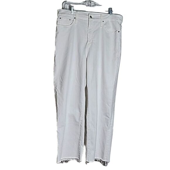 J.CREW WOMEN SLIM WIDE LEG JEAN IN WHITE WASH SIZE 32 - Picture 1 of 6
